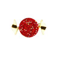 Rhinestone Brooch Zinc Alloy Candy gold color plated for woman & with rhinestone nickel lead & cadmium free Sold By PC