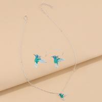 Zinc Alloy Jewelry Sets Bird fashion jewelry & for woman & enamel nickel lead & cadmium free 15mm Length Approx 45 cm Approx Sold By Lot