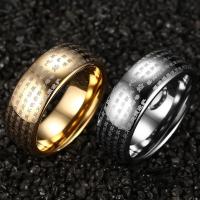 Tungsten Čelik Prsten za muškarce, Tungsten čelika, modni nakit & različite veličine za izbor & za čovjeka, više boja za izbor, 8mm, Prodano By PC