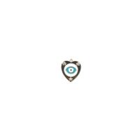Evil Eye Pendants, Tibetan Style, Heart, gold color plated, DIY & evil eye pattern & enamel & with rhinestone, more colors for choice, nickel, lead & cadmium free, 18x21mm, Sold By PC