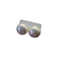 Naturales agua dulce perlas sueltas, Perlas cultivadas de agua dulce, Bricolaje, Blanco, 14-15mm, Vendido por Par