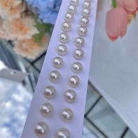 Naturales agua dulce perlas sueltas, Perlas cultivadas de agua dulce, Bricolaje, Blanco, 8-8.5mm, Vendido por Par