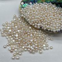 Cultured No Hole Freshwater Pearl Beads, DIY, white, 5-6mm, 10PCs/Bag, Sold By Bag