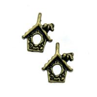 Tibetan Style Pendants, antique bronze color plated, vintage & DIY & hollow, nickel, lead & cadmium free, 17x15mm, Sold By PC