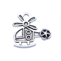 Tibetan Style Pendants, Airplane, antique silver color plated, vintage & DIY, nickel, lead & cadmium free, 18x18mm, Sold By PC
