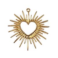 Zinc Alloy Heart Pendants antique gold color plated DIY & hollow nickel lead & cadmium free Sold By PC