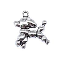 Tibetan Style Pendants, Dog, antique silver color plated, DIY, nickel, lead & cadmium free, 21x22mm, Sold By PC