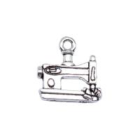 Zinc Alloy Pendants Sewing Machine antique silver color plated DIY nickel lead & cadmium free Sold By PC