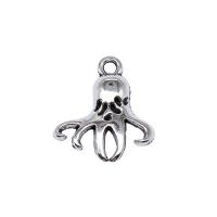 Zinc Alloy Animal Pendants Octopus antique silver color plated DIY nickel lead & cadmium free Sold By PC