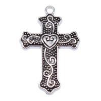 Tibetan Style Cross Pendants, antique silver color plated, DIY, nickel, lead & cadmium free, 22x33mm, Sold By PC