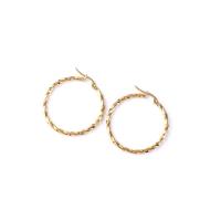 Rustfrit stål Lever Tilbage Earring, 304 rustfrit stål, guldfarve belagt, mode smykker & forskellig størrelse for valg & for kvinde, gylden, Solgt af par