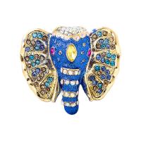 Rhinestone Brooch Zinc Alloy Elephant fashion jewelry & for woman & with rhinestone nickel lead & cadmium free Sold By PC