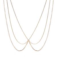 Body Chain Smycken, 304 rostfritt stål, med Kristall, tre lager & mode smycken & för kvinna, fler färger för val, Säljs av Strand