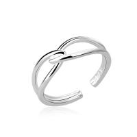 Brass Finger Ring, plated, Adjustable & different styles for choice & for woman, silver color, Sold By PC