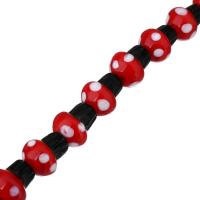 Lampwork Beads, mushroom, DIY, 15x12x12mm, Hole:Approx 1mm, 25PCs/Strand, Sold Per Approx 14.5 Inch Strand