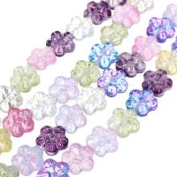 Perles murano faites à la main , chalumeau, fleur, DIY, 13x13x5mm, Trou:Environ 1mm, 30PC/brin, Vendu par Environ 14.5 pouce brin