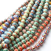 Kunstdruck Porzellan Perlen, DIY, keine, Bohrung:ca. 2mm, 30PCs/Strang, verkauft per ca. 15 ZollInch Strang