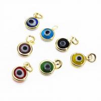 Evil Eye Pendants, Brass, high quality plated, fashion jewelry & for woman & enamel, more colors for choice, 7x9.50x2.50mm, Hole:Approx 4.5mm, Sold By PC