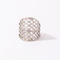 Cink Alloy Finger Ring, srebrne boje pozlaćen, modni nakit & za žene, srebro, 18mm, Prodano By PC