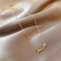 Zinc Alloy smykker halskæde, med 5cm extender kæde, guldfarve belagt, mode smykker & for kvinde & med rhinestone, to forskellige farvede, Længde 44 cm, Solgt af PC
