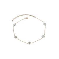 Plastik perle halskæde, Zinc Alloy, med ABS plastik perle, guldfarve belagt, mode smykker & for kvinde, to forskellige farvede, Solgt Per 33.5 cm Strand