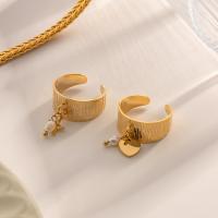 Vinger Ring in edelstaal, 304 roestvrij staal, 18K verguld, mode sieraden & verstelbaar & voor vrouw, 10mm, Verkocht door PC