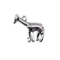 Zinc Alloy Animal Pendants Giraffe antique silver color plated vintage & DIY nickel lead & cadmium free Sold By PC