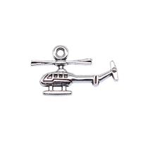 Zinc Alloy Pendants Airplane antique silver color plated vintage & DIY nickel lead & cadmium free Sold By PC