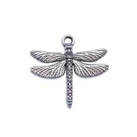 Tibetan Style Animal Pendants, Dragonfly, antique silver color plated, vintage & DIY, nickel, lead & cadmium free, 18x18mm, Sold By PC