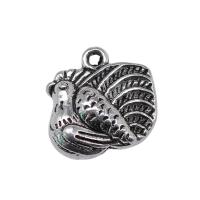 Tibetan Style Animal Pendants, antique silver color plated, vintage & DIY, nickel, lead & cadmium free, 14x14mm, Sold By PC