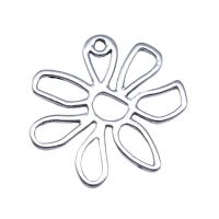 Tibetan Style Flower Pendants, antique silver color plated, vintage & DIY & hollow, nickel, lead & cadmium free, 24x25mm, Sold By PC