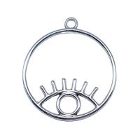 Tibetan Style Hollow Pendants, Flat Round, antique silver color plated, vintage & DIY, nickel, lead & cadmium free, 30x33mm, Sold By PC