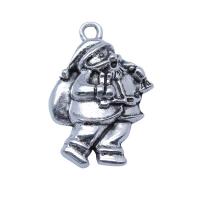 Tibetan Style Christmas Pendants, Santa Claus, antique silver color plated, vintage & DIY, nickel, lead & cadmium free, 16x22mm, Sold By PC