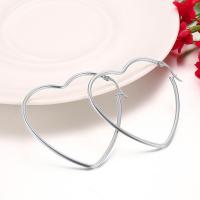 Stainless Steel Lever Back Earring, 304 Stainless Steel, Heart, fashion jewelry & for woman, more colors for choice, 38x2mm, Sold By Pair