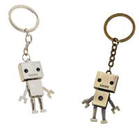 Bag Purse Charms Keyrings Keychains Zinc Alloy Robot plated portable & Unisex Sold By PC
