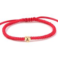 Fashion Bracelet & Bangle Jewelry Zinc Alloy with Polyester Cord & Plastic fashion jewelry & with letter pattern & for woman Length Approx 7.5-11 Inch Sold By PC