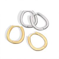 Messing Huggie Hoop Earring, plated, mode sieraden & voor vrouw, meer kleuren voor de keuze, 17.60x19.70mm, Verkocht door pair