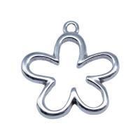 Zinc Alloy Flower Pendants antique silver color plated vintage & DIY & hollow nickel lead & cadmium free Sold By PC