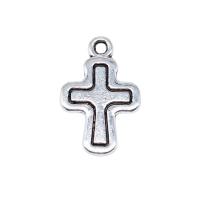 Tibetan Style Cross Pendants, antique silver color plated, vintage & DIY, nickel, lead & cadmium free, 13x20mm, Sold By PC