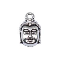 Character Tibetan Style Pendants, antique silver color plated, vintage & DIY, nickel, lead & cadmium free, 11x17mm, Sold By PC