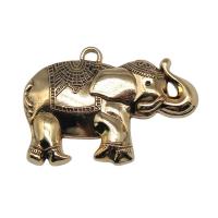 Tibetan Style Animal Pendants, Elephant, plated, vintage & DIY, more colors for choice, nickel, lead & cadmium free, 27x40mm, Sold By PC