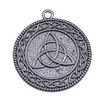 Zinc Alloy Pendants Flat Round plated vintage & DIY nickel lead & cadmium free Sold By PC