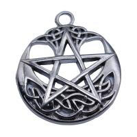 Tibetan Style Hollow Pendants, pentagram, plated, vintage & DIY, more colors for choice, nickel, lead & cadmium free, 30x35mm, Sold By PC