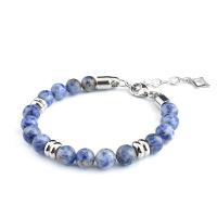Gemstone Bracelets with 304 Stainless Steel with 1.57inch extender chain fashion jewelry & Unisex 8mm Length Approx 7.48 Inch Sold By PC