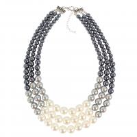 Multi Layer Necklace, Plastic Pearl, three layers & fashion jewelry & for woman, more colors for choice, Length:Approx 18 Inch, Sold By PC