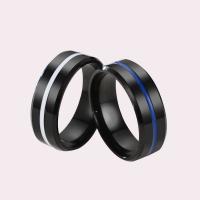 Titantium Steel finger ring, Titan Stål, epoxi klistermärke, mode smycken & olika storlek för val & för människan, fler färger för val, 8mm, Säljs av PC