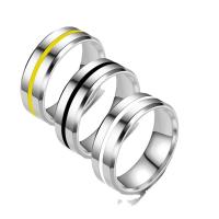 Titanium Steel Finger Ring, epoxy gel, fashion jewelry & Unisex & different size for choice, more colors for choice, 8mm, Sold By PC