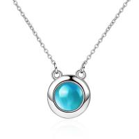 Brass Necklace, with Crystal, with 3.5cm extender chain, platinum color plated, fashion jewelry & for woman, nickel, lead & cadmium free, 12mm, Length:40 cm, Sold By PC