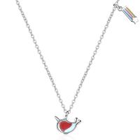 Brass Necklace with Sea Opal with 3.5cm extender chain Whale platinum color plated fashion jewelry & for woman nickel lead & cadmium free Length 40 cm Sold By PC