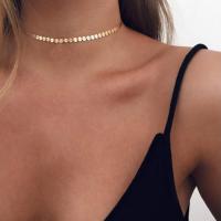 Fashion Choker Necklace, Brass, plated, fashion jewelry & for woman, more colors for choice, nickel, lead & cadmium free, Length:Approx 33 cm, Sold By PC